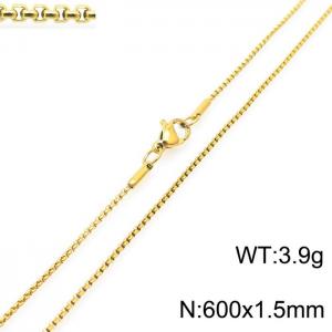 SS Gold-Plating Necklace - KN230393-Z