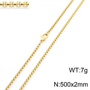 SS Gold-Plating Necklace - KN230397-Z