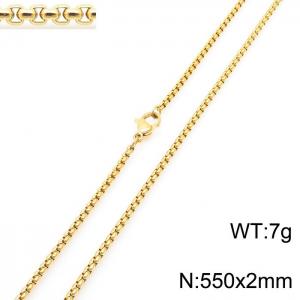 SS Gold-Plating Necklace - KN230398-Z