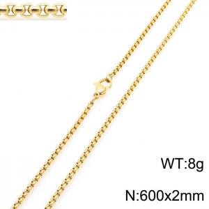 SS Gold-Plating Necklace - KN230399-Z