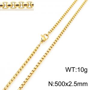 SS Gold-Plating Necklace - KN230403-Z