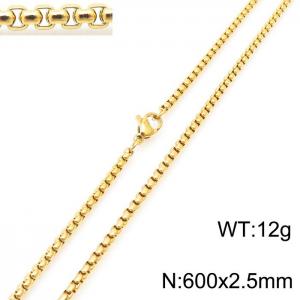 SS Gold-Plating Necklace - KN230405-Z