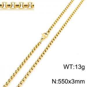 SS Gold-Plating Necklace - KN230410-Z