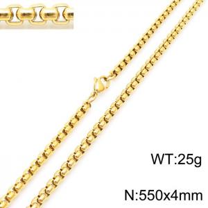 SS Gold-Plating Necklace - KN230422-Z