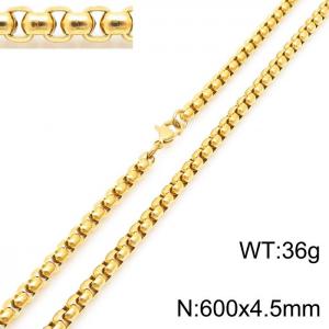 SS Gold-Plating Necklace - KN230429-Z