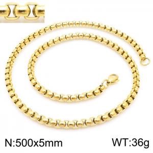 SS Gold-Plating Necklace - KN230433-Z