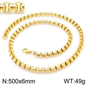 SS Gold-Plating Necklace - KN230439-