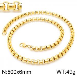 SS Gold-Plating Necklace - KN230439-Z