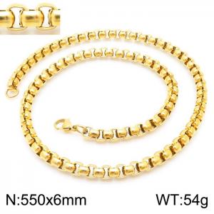SS Gold-Plating Necklace - KN230440-Z