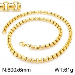 SS Gold-Plating Necklace - KN230441-Z