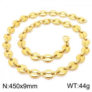 SS Gold-Plating Necklace - KN230454-Z