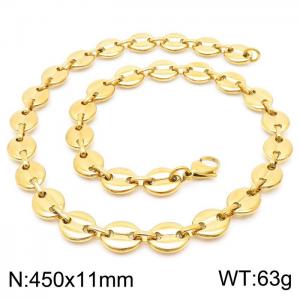 SS Gold-Plating Necklace - KN230461-Z