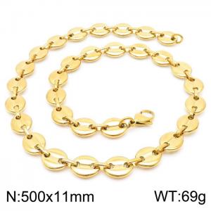 SS Gold-Plating Necklace - KN230462-Z