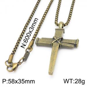 Stainless Steel Necklace - KN230493-KFC