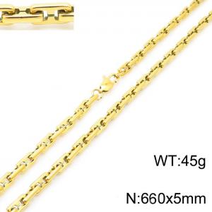 SS Gold-Plating Necklace - KN230510-KFC