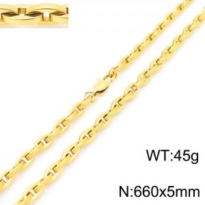 SS Gold-Plating Necklace - KN230514-KFC