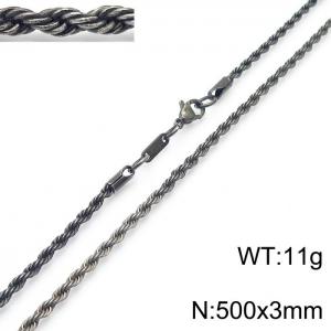 Oxidized Color Necklace - KN230583-KFC