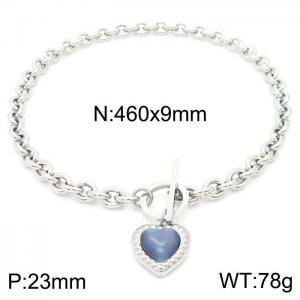 Stainless Steel Stone Necklace - KN230744-Z