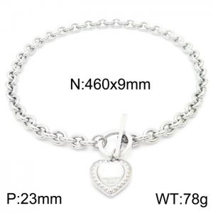 Stainless Steel Stone Necklace - KN230745-Z