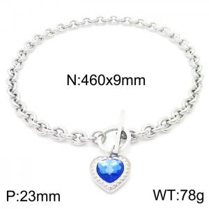 Stainless Steel Stone Necklace - KN230746-Z