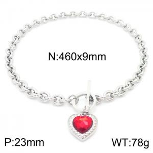 Stainless Steel Stone Necklace - KN230750-Z