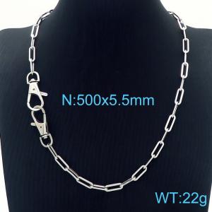 5.5mm Link Trouser Chain Stainless Steel Silver Color - KN231081-Z