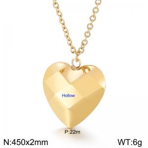 Heart shaped pendant necklace - KN231139-Z