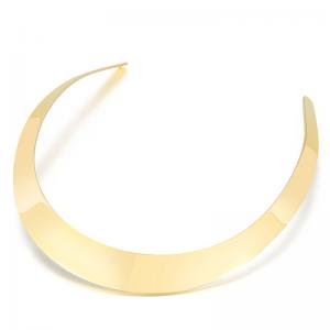10mm Geometry Polishing Choker Necklaces Women Stainless Steel 304 Gold Color - KN231143-SY