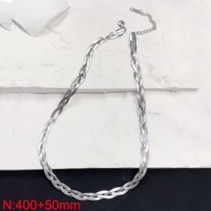Stainless Steel Necklace - KN231146-WGBS