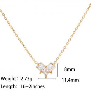 Zircon Love Pendant Necklace - KN231874-WGJT