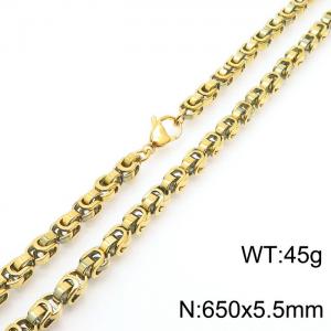 Simple ins style stainless steel lobster buckle imperial chain necklace for men and women - KN232009-Z