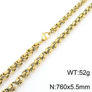 Simple ins style stainless steel lobster buckle imperial chain necklace for men and women - KN232011-Z