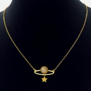 SS Gold-Plating Necklace - KN232385-CM