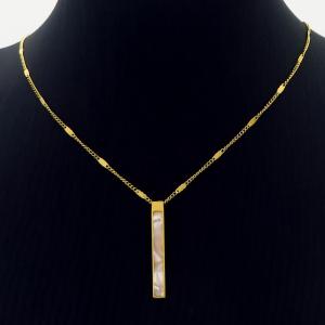 SS Gold-Plating Necklace - KN232393-CM