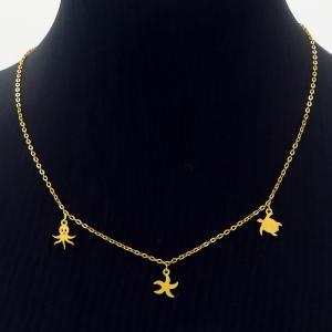 SS Gold-Plating Necklace - KN232467-SP