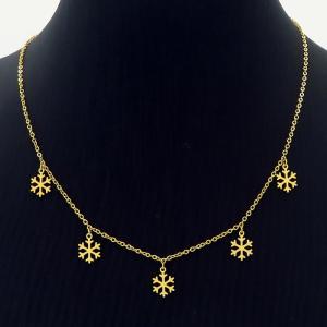 SS Gold-Plating Necklace - KN232470-SP