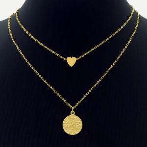 SS Gold-Plating Necklace - KN232482-WH