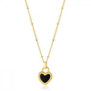 SS Gold-Plating Necklace - KN232622-WGTY