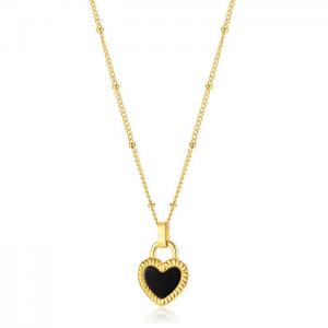 SS Gold-Plating Necklace - KN232622-WGTY