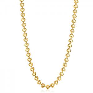 SS Gold-Plating Necklace - KN232624-WGTY