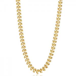 SS Gold-Plating Necklace - KN232625-WGTY