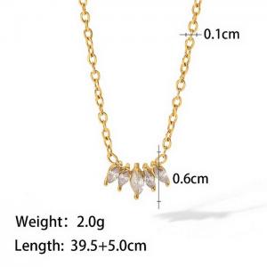 SS Gold-Plating Necklace - KN232686-WGJD