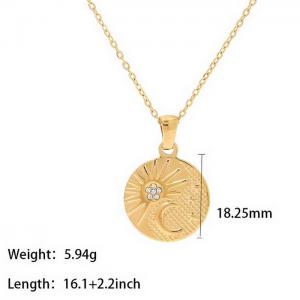 SS Gold-Plating Necklace - KN232701-WGJD