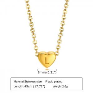 SS Gold-Plating Necklace - KN232720-WGSF