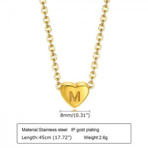 SS Gold-Plating Necklace - KN232721-WGSF