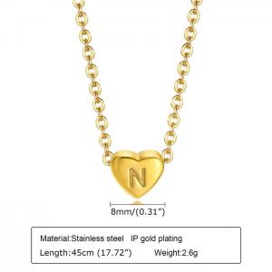 SS Gold-Plating Necklace - KN232722-WGSF