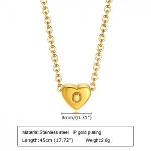 SS Gold-Plating Necklace - KN232723-WGSF
