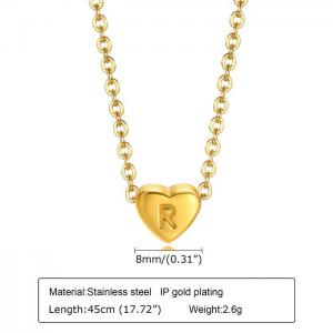 SS Gold-Plating Necklace - KN232726-WGSF
