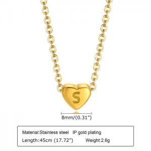 SS Gold-Plating Necklace - KN232727-WGSF
