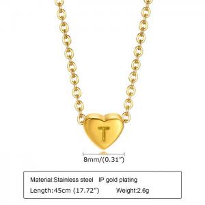 SS Gold-Plating Necklace - KN232728-WGSF